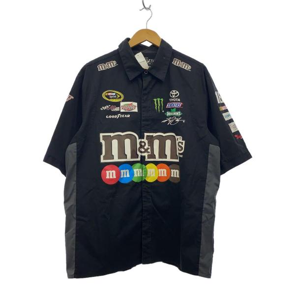 NASCAR/半袖シャツ/L/コットン/BLK