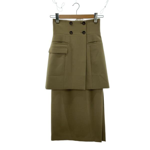 AMERI◆ロングスカート/S/ポリエステル/BEG/無地/02220971750