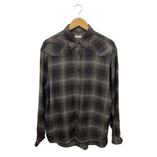 LIDNM◆長袖シャツ/S/レーヨン/マルチカラー/オンブレCK/lm25ss06679