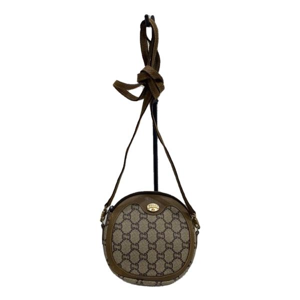 GUCCI PLUS◆ショルダーバッグ/PVC/BEG/総柄/丸型