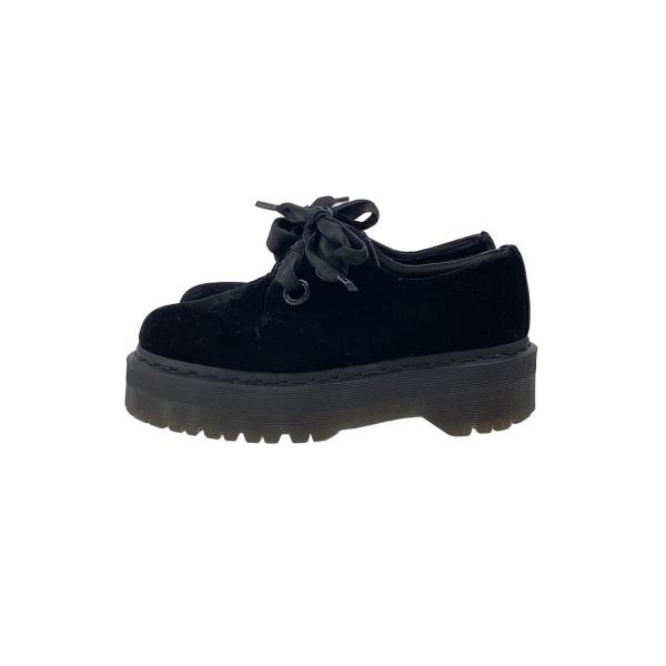 Dr.Martens◆HOLLY/ドレスシュズ/厚底/ローカットスニーカー/UK4/BLK/ベロア/...