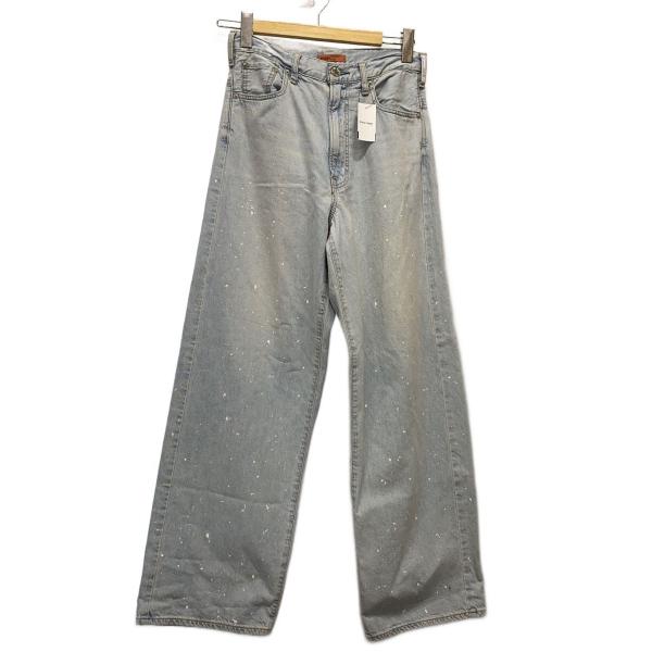 NEEDBY heritage◆KOH/ペイント加工/ワイドパンツ/25/デニム/IDG/330W0...