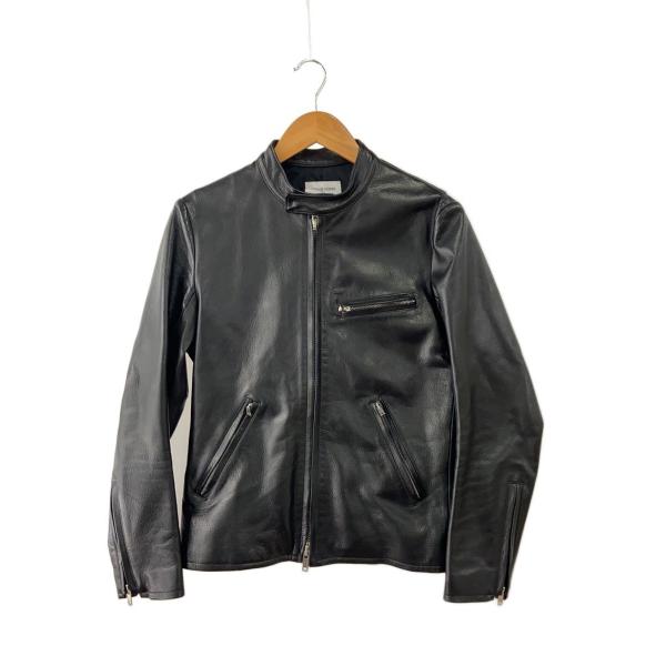Lithium homme◆レザージャケット・ブルゾン/44/牛革/BLK/無地/LH22-0103