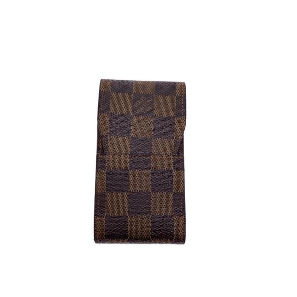 LOUIS VUITTON◆エテュイ・シガレット_ダミエ・エベヌ/PVC/BRW/メンズ