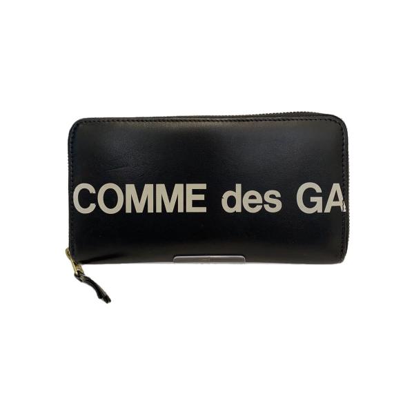 Wallet COMME des GARCONS◆長財布/レザー/BLK/プリント/メンズ/SA01...