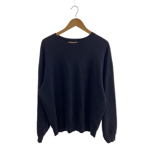 AURALEE◆18AW/SUPER SOFT SWEAT/スウェット/4/コットン/BLK/無地/...