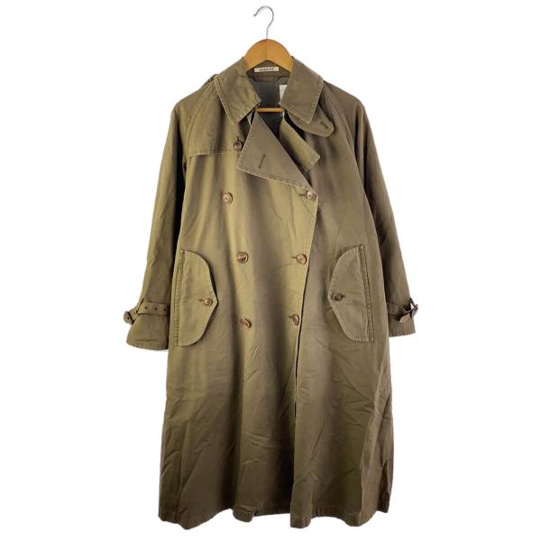 AURALEE◆ドライストレッチ2wayカラートレンチコート/トレンチコート/1/コットン/KHK/...