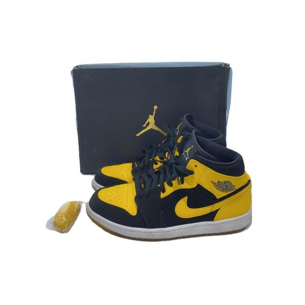 NIKE◆AIR JORDAN 1 MID/エアジョーダンミッド/ブラック/554724-035/2...