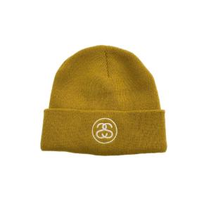 STUSSY◆ニットキャップ/--/アクリル/YLW/無地/メンズ/1321020/イエロー