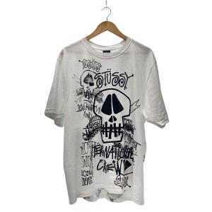STUSSY◆Tシャツ/L/コットン/WHT//