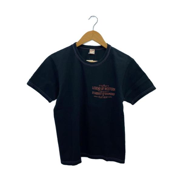 THE FLAT HEAD◆Tシャツ/38/コットン/BLK/THC-148W