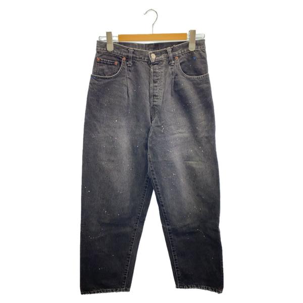 stein◆SPLASHED DENIM JEANS/ボトム/S/コットン/BLK/ST.935//