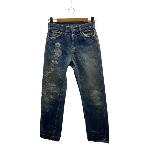 FOREMOST◆50s-/GRIPPER ZIPPER/デニム/BLU/ボタン裏0/リペア有り//