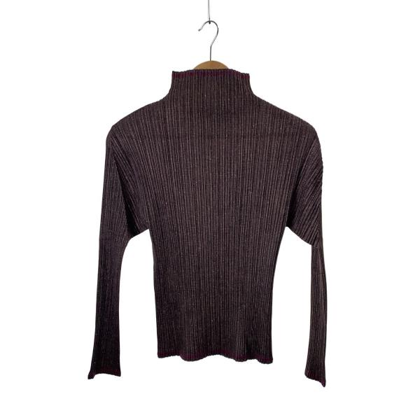 PLEATS PLEASE ISSEY MIYAKE◆ネップツイード/転写/プリーツカットソー/3/...