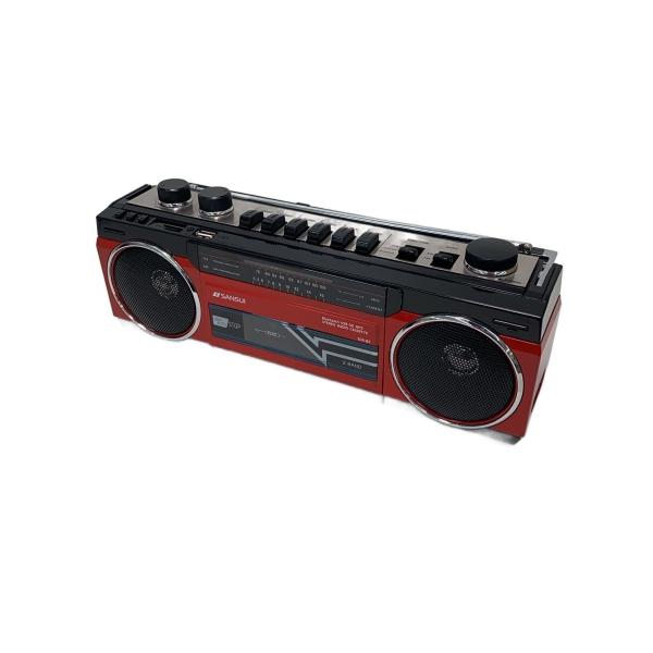 SANSUI◆ラジカセ SCR-B2(RD) [レッド]