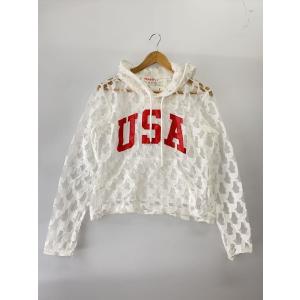 MASU◆23AW/ANGEL LACE HOODIE/パーカー/46/コットン/WHT/mffw-cs0123//