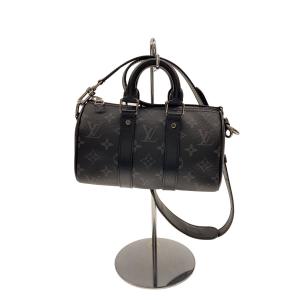 LOUIS VUITTON◆キーポルXS_モノグラム・エクリプス/PVC/BLK//