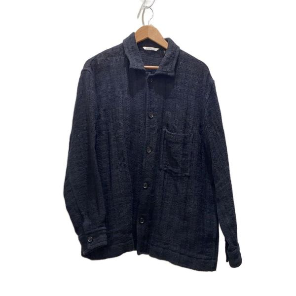 AURALEE◆長袖シャツ/5/コットン/BLK/A21SB01CK