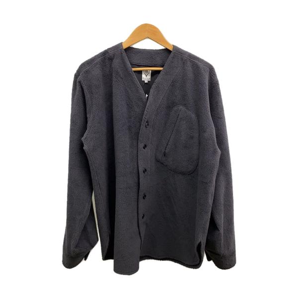 South2 West8(S2W8)◆ノーカラーフリースシャツ/ジャケット/S/ポリエステル/GRY...