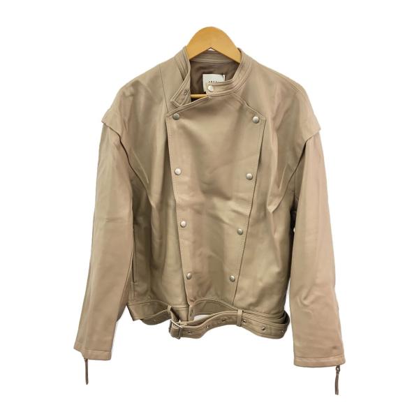AMERI◆RETRO FAKE LEATHER JACKET/FREE/フェイクレザー/BEG/0...