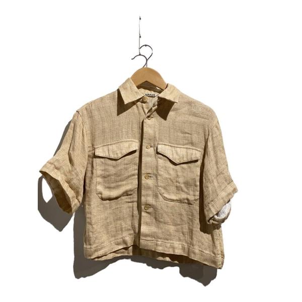 AURALEE◆半袖シャツ/1/リネン//無地/A20SS04WL