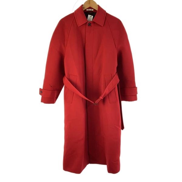 AURALEE◆TWISTED DOUBLE CLOTH COAT/コート/0/ウール/RED/無地...