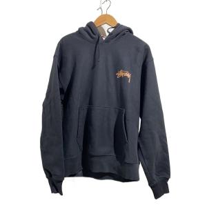 STUSSY◆Skate Tough Hoodie/パーカー/M/コットン/BLK