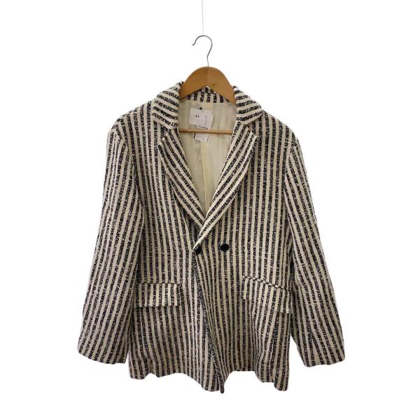 AMERI◆GIOLICA STRIPE TWEED/FREE/コットン/WHT/ストライプ/012...