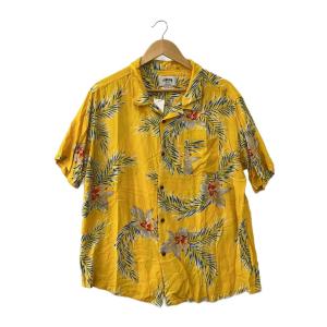 STUSSY◆アロハシャツ/--/レーヨン/YLW/総柄