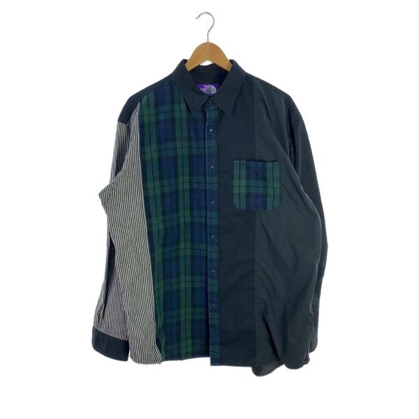 THE NORTH FACE PURPLE LABEL◆PLAID PATCHWORK SHIRT/...