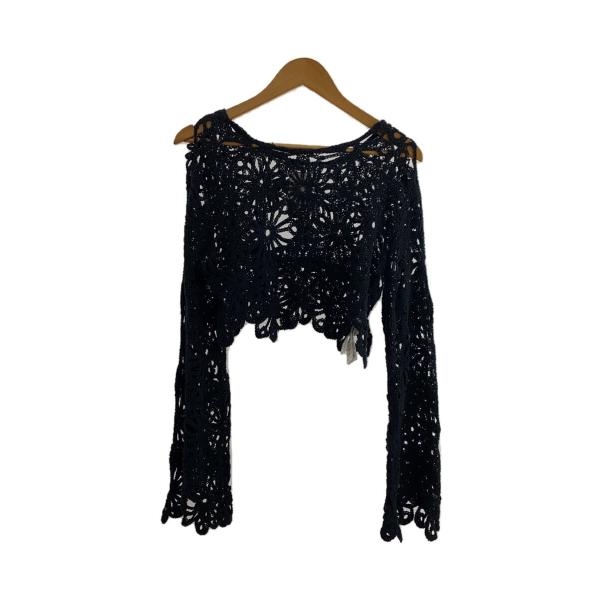 AMERI◆トップス/FREE/コットン/BLK/花柄/02410440670