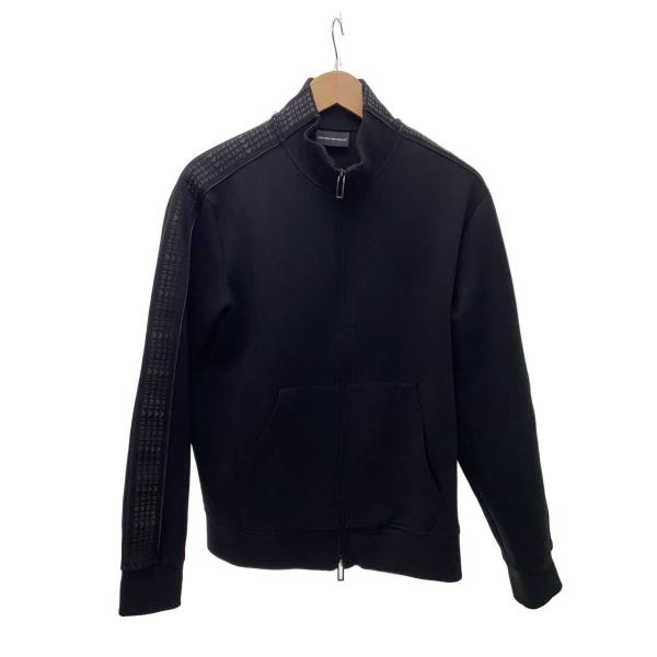 EMPORIO ARMANI◆ジャケット/S/コットン/BLK/無地/6R1MF1 1JHSZ