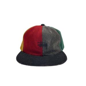 STUSSY◆6Panel melton wool cap/キャップ/FREE/ウール/マルチカラー/メンズ