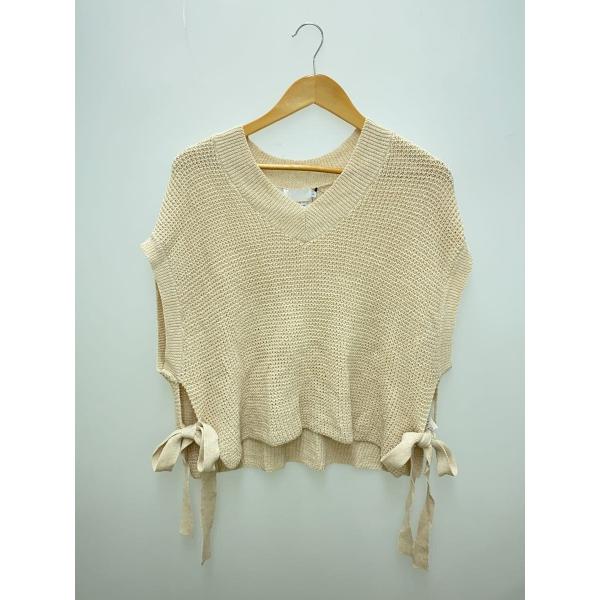 Graphpaper◆ニットベスト(薄手)/0/リネン/BEG/GL241-80208