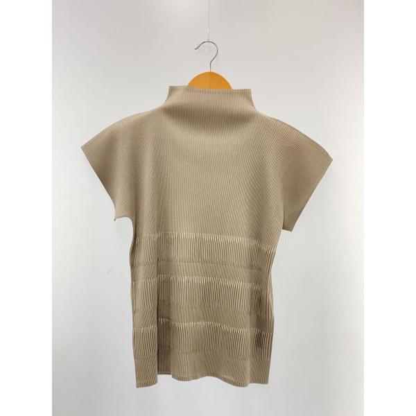 PLEATS PLEASE ISSEY MIYAKE◆半袖カットソー/3/ポリエステル/GRY/無地...