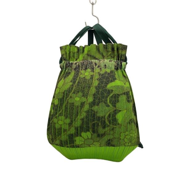 PLEATS PLEASE ISSEY MIYAKE◆リュック/ポリエステル/GRN/総柄/PP81...