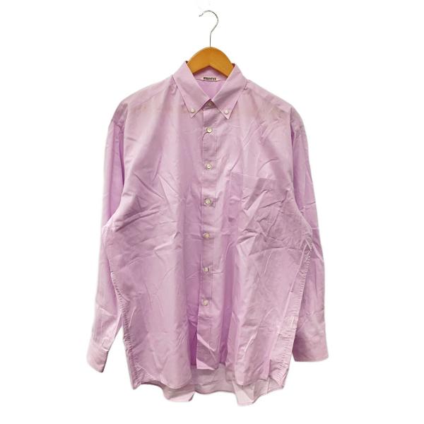 AURALEE◆長袖シャツ/5/コットン/PNK/A25SS02TL