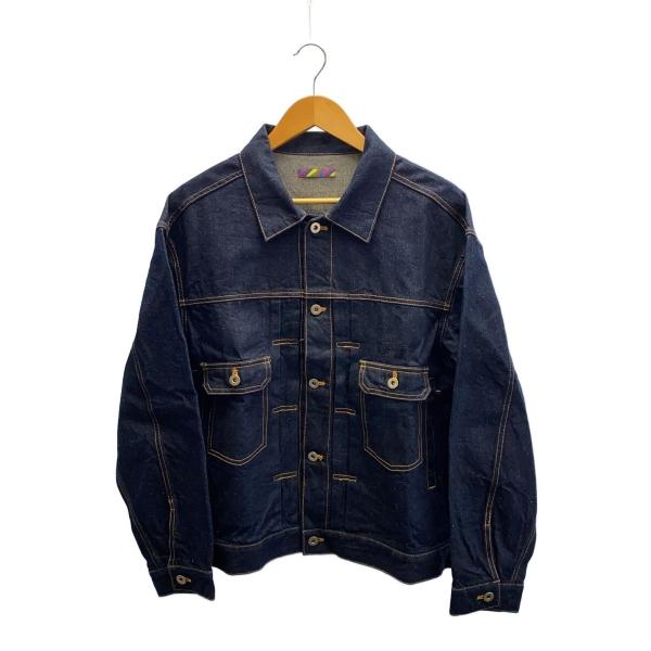 IS-NESS◆24AW/SILK DENIM JACKET/シルクデニムジャケット/Gジャン/M/...