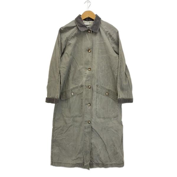 L.L.Bean◆80s/ダックキャンバス_スーパーロングコート/汚れ・背タグ文字消え有/オリーブ