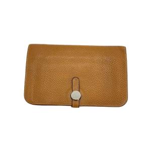 HERMES エルメス 二つ折り長財布 ドゴンGM ブラウン □J 31N