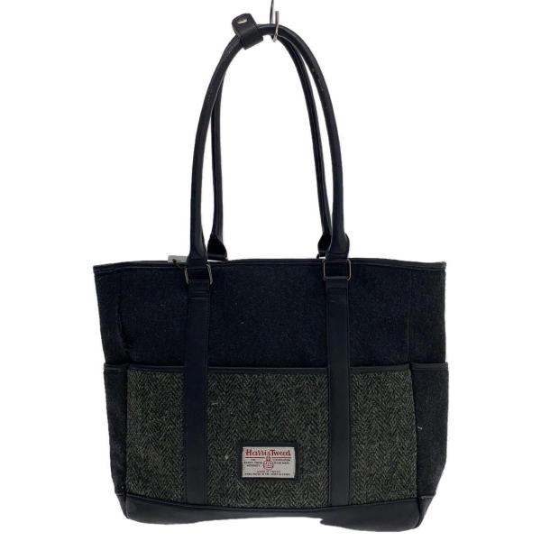 HARRIS TWEED◆トートバッグ/ウール/GRY