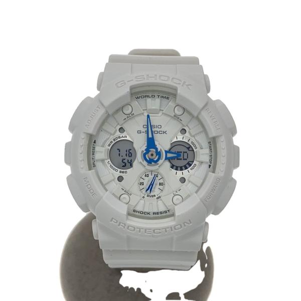 CASIO◆クォーツ腕時計_G-SHOCK/デジタル/ラバー/WHT/WHT