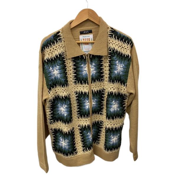 RICE NINE TEN◆トップス/2/アクリル/PUP/総柄/22FW