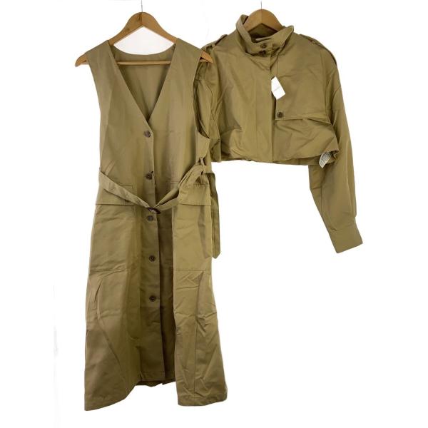 JEANASIS◆アンサンブルトレンチコート/FREE/コーデュロイ/BEG/JS071589AD