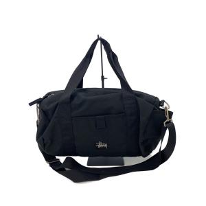 STUSSY◆ミニボストンバッグ/ナイロン/BLK