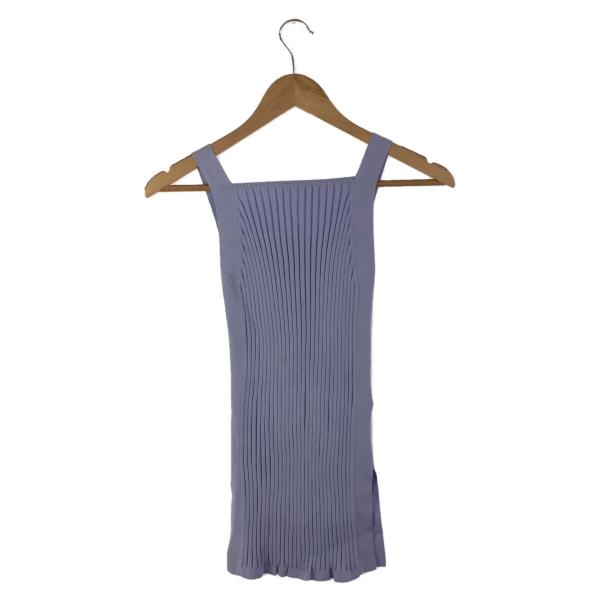 AMERI◆MEDI SQUARE TANK RIB KNIT TOP/M/レーヨン/PUP/023...