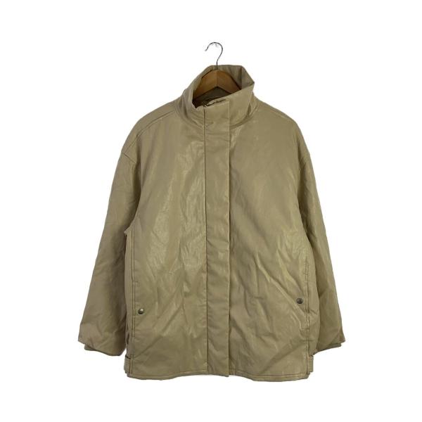 AMERI◆23AW/PASTING LIKE FAKE LEATHER JACKET/M/フェイク...