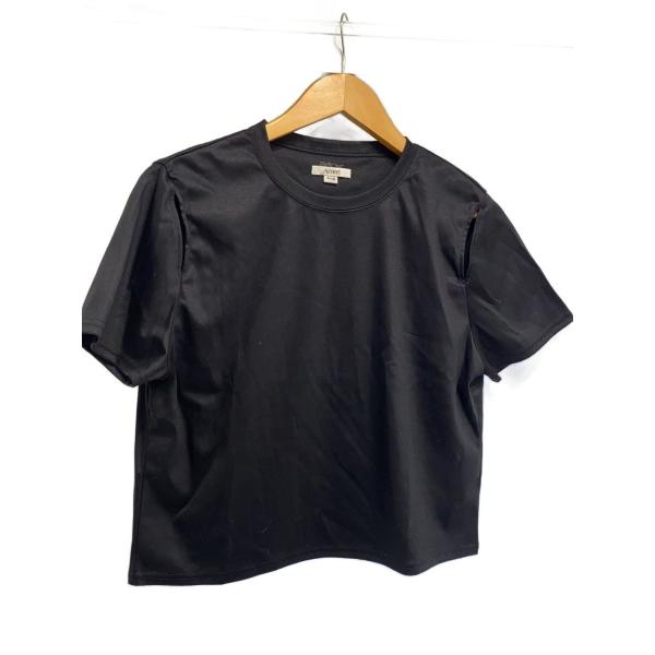 AMERI◆25SS/AURORA SHINE SHORT TOP/Tシャツ/M/コットン/BLK/...
