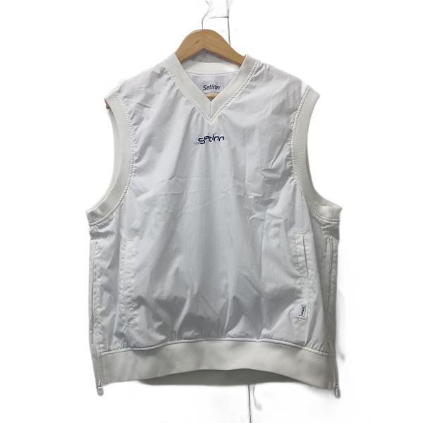 Setinn/24SS/Trainer Vest/M/ポリエステル/WHT/86-06-0007-1...