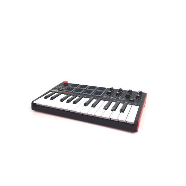 AKAI◆キーボードコントローラー/MPK mini/ミニ25鍵USB/ベロシティ対応8ドラムパッド